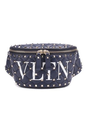 Женская сумка-пояс valentino garavani rockstud spike VALENTINO темно-синяя цвета, арт. RW2B0B46/XQC купить в ЦУМ | Фото №1 Сумка-пояс Valentino Garavani Rockstud Spike Valentino темно-синяя цвета | Фото №1