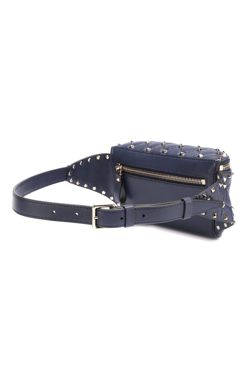 Женская сумка-пояс valentino garavani rockstud spike VALENTINO темно-синяя цвета, арт. RW2B0B46/XQC купить в ЦУМ | Фото №3 Сумка-пояс Valentino Garavani Rockstud Spike Valentino темно-синяя цвета | Фото №3