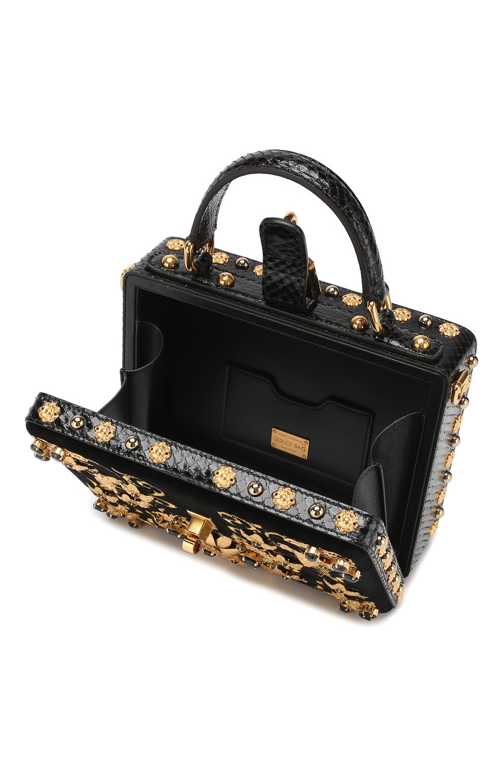 Сумка Dolce Box Dolce & Gabbana, черного цвета, арт. BB5970/AZ398 в ЦУМ | Фото №4 Сумка Dolce Box Dolce & Gabbana черного цвета | Фото №4