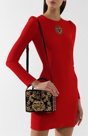 Сумка Dolce Box Dolce & Gabbana, черного цвета, арт. BB5970/AZ398 в ЦУМ | Фото №5 Сумка Dolce Box Dolce & Gabbana черного цвета | Фото №5
