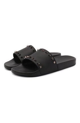Мужские шлепанцы valentino garavani rockstud VALENTINO черного цвета по цене 21200 руб., арт. RY2S0873/JGC | Фото 1 Мужские шлепанцы valentino garavani rockstud VALENTINO черного цвета, арт. RY2S0873/JGC | Фото 1