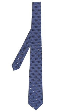 Мужской шелковый галстук ZEGNA COUTURE синего цвета, арт. Z5B00/15C | Фото 2 (Статус проверки: Проверено; Материал: Текстиль, Шелк; Принт: С принтом)