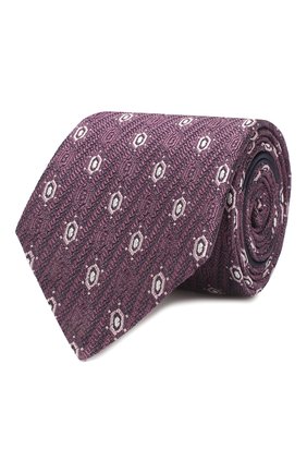 Мужской шелковый галстук ZEGNA COUTURE фиолетового цвета, арт. Z5B01/15C | Фото 1 (Статус проверки: Проверено; Материал: Текстиль, Шелк; Принт: С принтом)