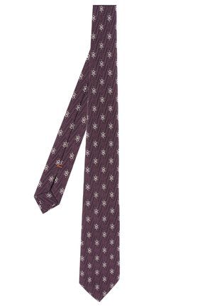 Мужской шелковый галстук ZEGNA COUTURE фиолетового цвета, арт. Z5B01/15C | Фото 2 (Статус проверки: Проверено; Материал: Текстиль, Шелк; Принт: С принтом)