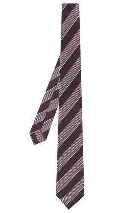 Мужской шелковый галстук ZEGNA COUTURE фиолетового цвета, арт. Z5B01/15C | Фото 2 (Статус проверки: Проверено; Материал: Текстиль, Шелк; Принт: С принтом)
