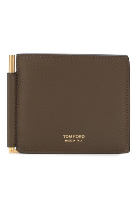 Мужской кожаный зажим для денег TOM FORD хаки цвета по цене 33400 руб., арт. Y0231T-CS4 | Фото 1 Мужской кожаный зажим для денег TOM FORD хаки цвета, арт. Y0231T-CS4 | Фото 1
