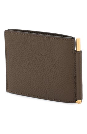 Мужской кожаный зажим для денег TOM FORD хаки цвета по цене 33400 руб., арт. Y0231T-CS4 | Фото 2 Мужской кожаный зажим для денег TOM FORD хаки цвета, арт. Y0231T-CS4 | Фото 2