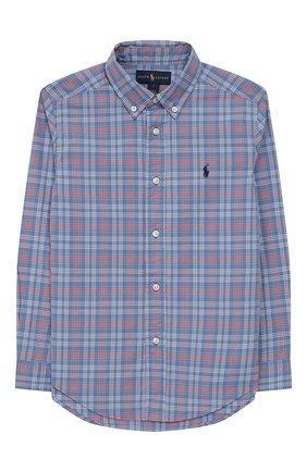 Хлопковая рубашка с воротником button down | Фото №1 Хлопковая рубашка с воротником button down | Фото №1