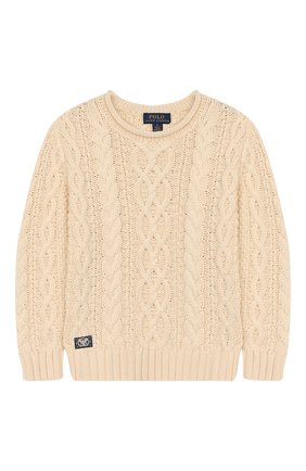 Детский хлопковый пуловер POLO RALPH LAUREN бежевого цвета по цене 8995 руб., арт. 321712073 | Фото 1 Детский хлопковый пуловер POLO RALPH LAUREN бежевого цвета, арт. 321712073 | Фото 1