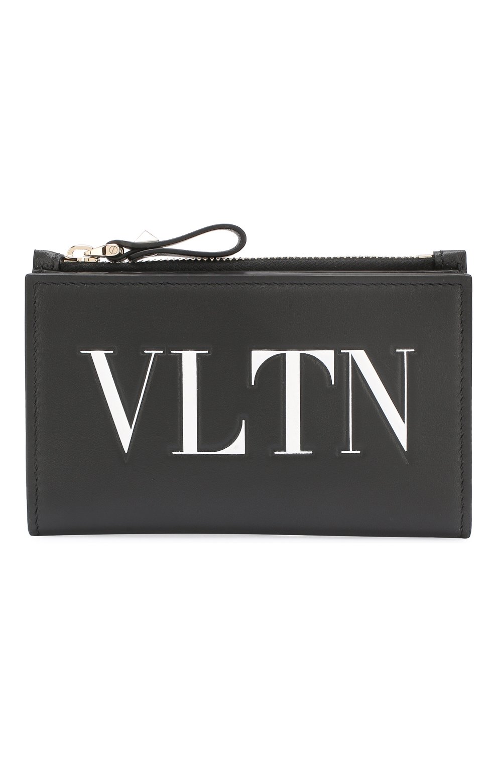 Футляр для кредитных карт Valentino Garavani VLTN Valentino черного цвета | Фото №1