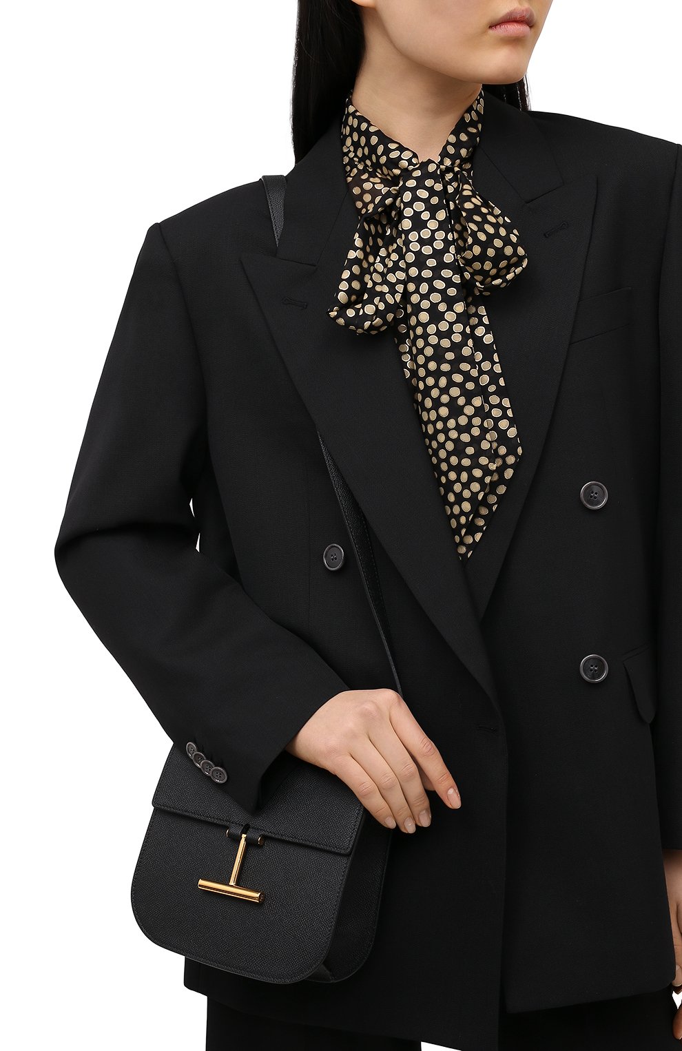 Женская сумка tara small TOM FORD черная цвета, арт. L1018T-CN2 купить в ЦУМ | Фото №2 Сумка Tara small Tom Ford черная цвета | Фото №2