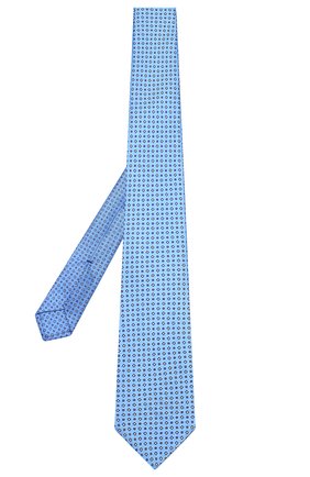 Мужской шелковый галстук KITON голубого цвета по цене 19950 руб., арт. UCRVKLC06F94 | Фото 2 Мужской шелковый галстук KITON голубого цвета, арт. UCRVKLC06F94 | Фото 2