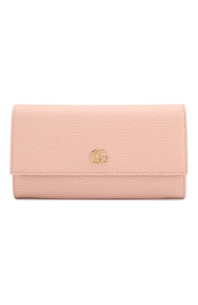 Женские кожаный кошелек gg marmont GUCCI розового цвета по цене 45100 руб., арт. 456116/CA00G | Фото 1 Женские кожаный кошелек gg marmont GUCCI розового цвета, арт. 456116/CA00G | Фото 1