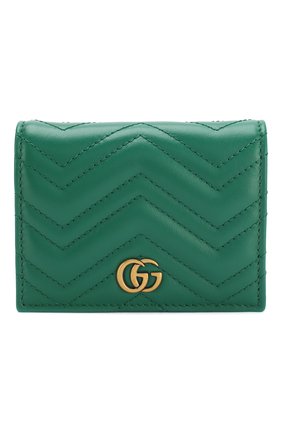 Кожаное портмоне GG Marmont Gucci, зеленого цвета, арт. 466492/DTD1T в ЦУМ | Фото №1 Кожаное портмоне GG Marmont Gucci зеленого цвета | Фото №1