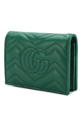 Кожаное портмоне GG Marmont Gucci, зеленого цвета, арт. 466492/DTD1T в ЦУМ | Фото №2 Кожаное портмоне GG Marmont Gucci зеленого цвета | Фото №2