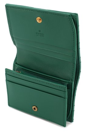 Кожаное портмоне GG Marmont Gucci, зеленого цвета, арт. 466492/DTD1T в ЦУМ | Фото №3 Кожаное портмоне GG Marmont Gucci зеленого цвета | Фото №3