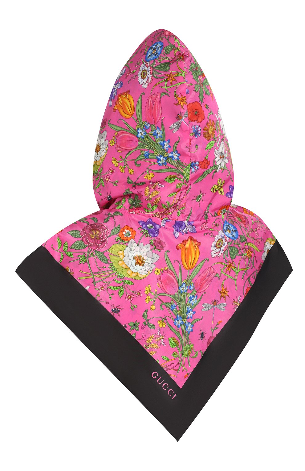 Капюшон с принтом Flora Gucci, фуксия цвета, арт. 555181/3GC35 в ЦУМ | Фото №2 Капюшон с принтом Flora Gucci фуксия цвета | Фото №2