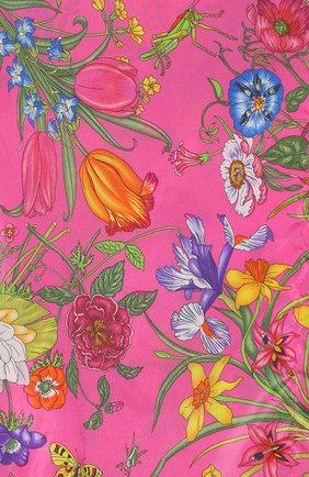 Капюшон с принтом Flora Gucci, фуксия цвета, арт. 555181/3GC35 в ЦУМ | Фото №3 Капюшон с принтом Flora Gucci фуксия цвета | Фото №3