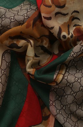 Мужской шерстяной шарф GUCCI разноцветного цвета по цене 29200 руб., арт. 495511/4G200 | Фото 2 Мужской шерстяной шарф GUCCI разноцветного цвета, арт. 495511/4G200 | Фото 2
