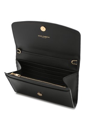 Кожаное портмоне на цепочке Dolce & Gabbana, черного цвета, арт. BI1028/AZ503 в ЦУМ | Фото №4 Кожаное портмоне на цепочке Dolce & Gabbana черного цвета | Фото №4