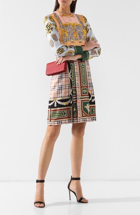 Кожаное портмоне на цепочке Bottega Veneta, красного цвета, арт. 510564/V00AD в ЦУМ | Фото №2 Кожаное портмоне на цепочке Bottega Veneta красного цвета | Фото №2