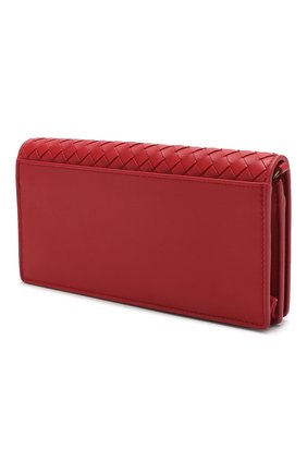 Кожаное портмоне на цепочке Bottega Veneta, красного цвета, арт. 510564/V00AD в ЦУМ | Фото №3 Кожаное портмоне на цепочке Bottega Veneta красного цвета | Фото №3