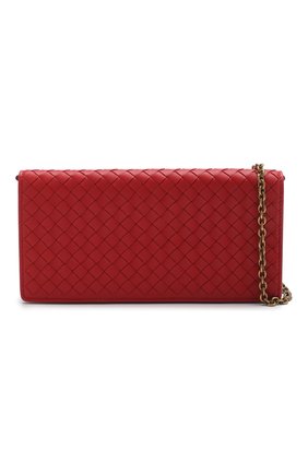 Кожаное портмоне на цепочке Bottega Veneta, красного цвета, арт. 510564/V00AD в ЦУМ | Фото №6 Кожаное портмоне на цепочке Bottega Veneta красного цвета | Фото №6