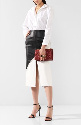 Женская сумка jewelled satchel ALEXANDER MCQUEEN красная цвета, арт. 554128/1AXBT купить в ЦУМ | Фото №2 Сумка Jewelled Satchel Alexander McQueen красная цвета | Фото №2