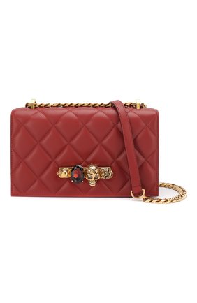 Женская сумка jewelled satchel ALEXANDER MCQUEEN красная цвета, арт. 554128/1AXBT купить в ЦУМ | Фото №6 Сумка Jewelled Satchel Alexander McQueen красная цвета | Фото №6