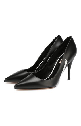 Кожаные туфли Valentino Garavani VLTN | Фото №1 Кожаные туфли Valentino Garavani VLTN | Фото №1