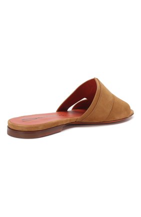 Женские коричневые замшевые шлепанцы Santoni, арт. WHBF57658HI1RLCPC37 купить в ЦУМ | Фото №4 Замшевые шлепанцы Santoni коричневые | Фото №4