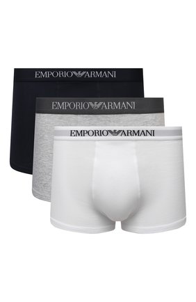 Мужские комплект из трех хлопковых боксеров EMPORIO ARMANI разноцветного цвета по цене 4395 руб., арт. 111610/CC722 | Фото 1 Мужские комплект из трех хлопковых боксеров EMPORIO ARMANI разноцветного цвета, арт. 111610/CC722 | Фото 1