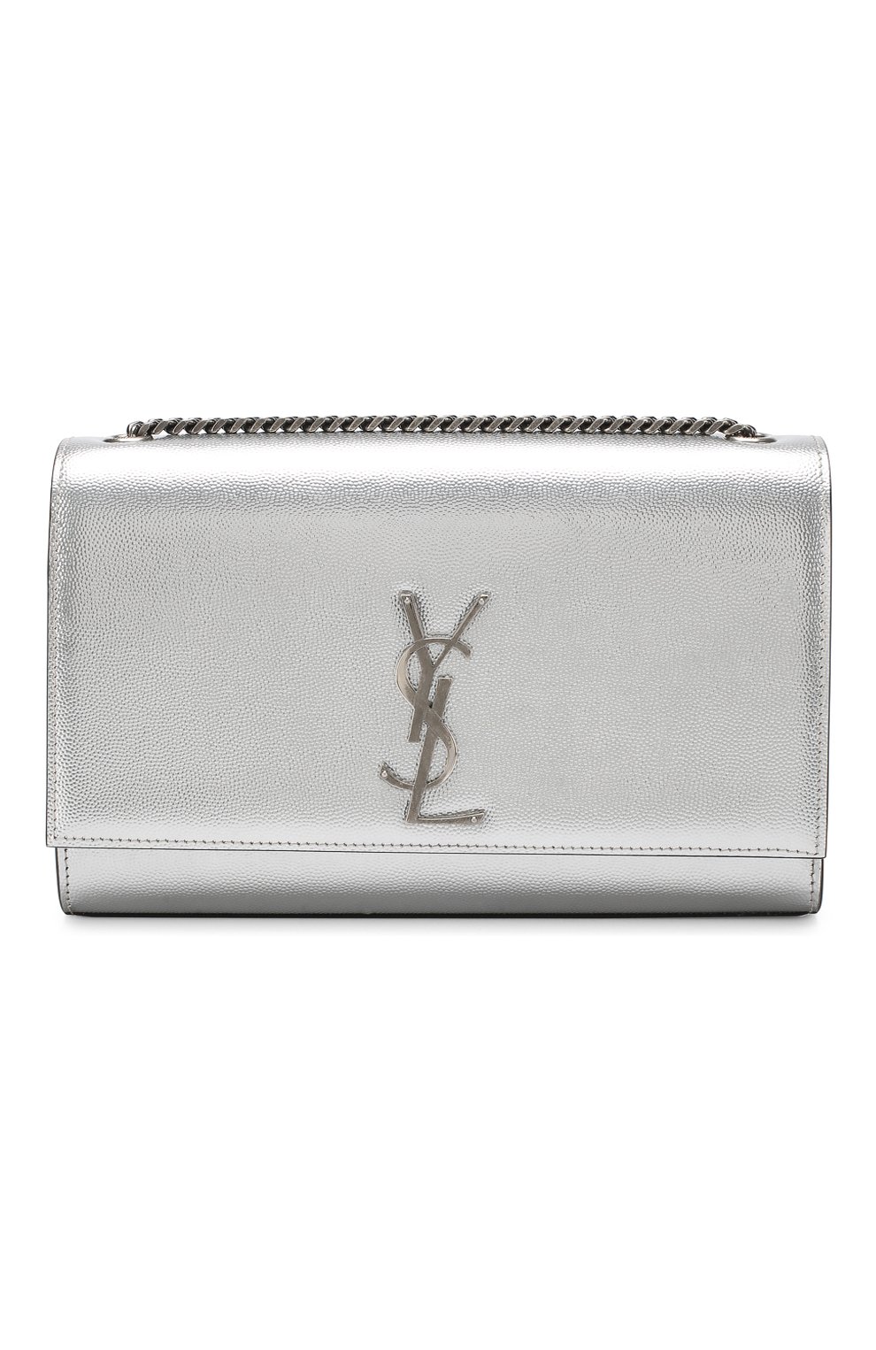 Сумка Monogram Kate medium Saint Laurent серебряная цвета | Фото №1