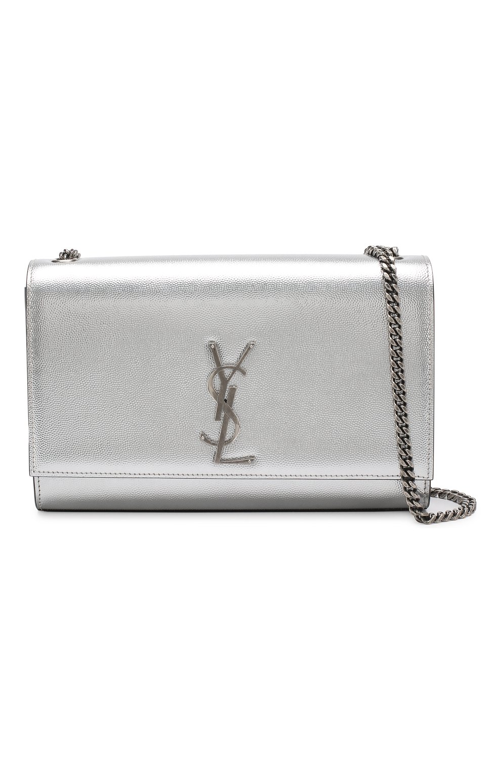 Женская сумка monogram kate medium SAINT LAURENT серебряная цвета, арт. 364021/03X0D купить в ЦУМ | Фото №6 Сумка Monogram Kate medium Saint Laurent серебряная цвета | Фото №6