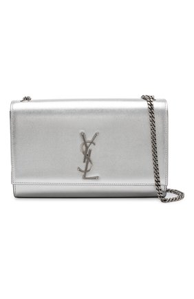 Женская сумка monogram kate medium SAINT LAURENT серебряная цвета, арт. 364021/03X0D купить в ЦУМ | Фото №6 Сумка Monogram Kate medium Saint Laurent серебряная цвета | Фото №6