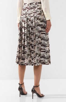 Женская бордовая шелковая юбка с принтом Victoria Beckham, арт. SK MID 3710 PSS19 SILK CAM0 PRINT купить в ЦУМ | Фото №4 Шелковая юбка с принтом Victoria Beckham бордовая | Фото №4