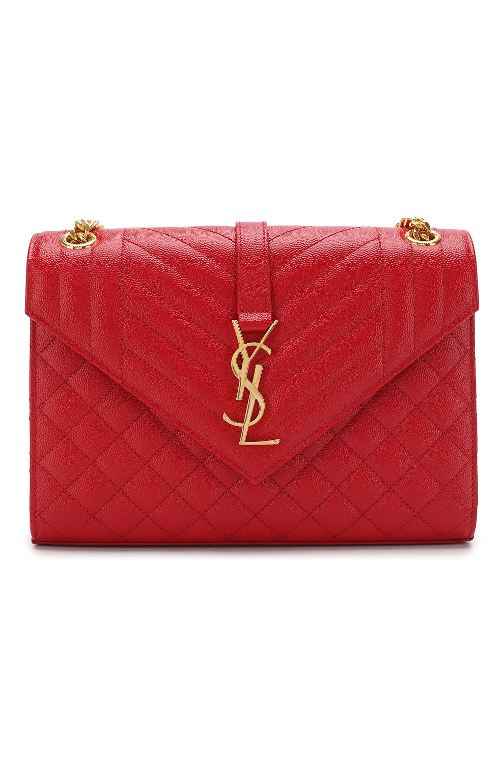Сумка Classic Monogram medium Saint Laurent красная цвета | Фото №1