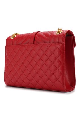 Женская сумка classic monogram medium SAINT LAURENT красная цвета, арт. 487206/B0W91 купить в ЦУМ | Фото №3 Сумка Classic Monogram medium Saint Laurent красная цвета | Фото №3