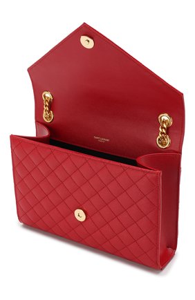 Женская сумка classic monogram medium SAINT LAURENT красная цвета, арт. 487206/B0W91 купить в ЦУМ | Фото №4 Сумка Classic Monogram medium Saint Laurent красная цвета | Фото №4
