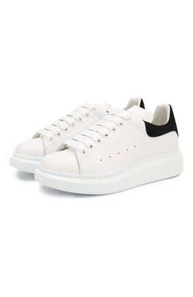 Женские кожаные кеды ALEXANDER MCQUEEN черно-белого цвета по цене 37850 руб., арт. 553770/WHGP7 | Фото 1 Женские кожаные кеды ALEXANDER MCQUEEN черно-белого цвета, арт. 553770/WHGP7 | Фото 1