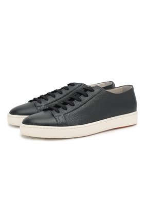 Мужские кожаные кеды SANTONI темно-синего цвета по цене 34100 руб., арт. MBCN14387BARCMIAU55 | Фото 1 Мужские кожаные кеды SANTONI темно-синего цвета, арт. MBCN14387BARCMIAU55 | Фото 1