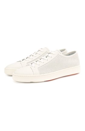 Мужские кожаные кеды SANTONI белого цвета по цене 35900 руб., арт. MBCN20440BARCMIFI50 | Фото 1 Мужские кожаные кеды SANTONI белого цвета, арт. MBCN20440BARCMIFI50 | Фото 1