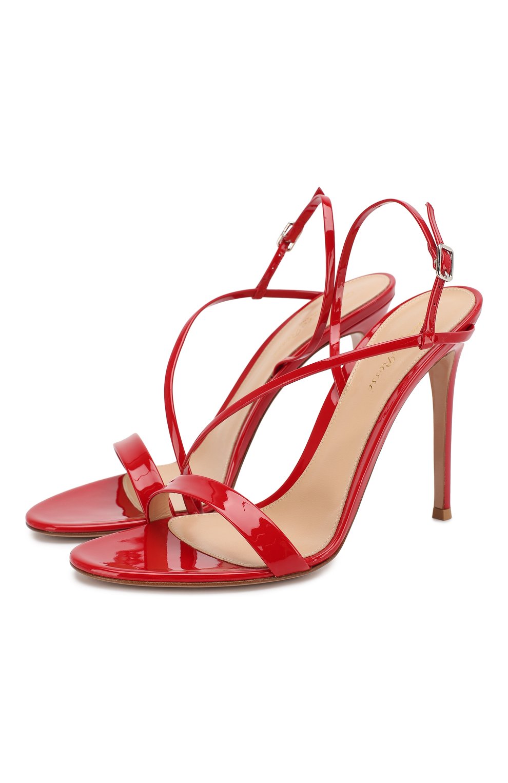 Женские красные кожаные босоножки manhattan GIANVITO ROSSI — купить за ...