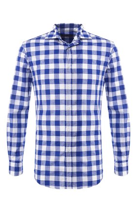 Мужская рубашка из смеси хлопка и льна RALPH LAUREN синего цвета по цене 53400 руб., арт. 790730887 | Фото 1 Мужская рубашка из смеси хлопка и льна RALPH LAUREN синего цвета, арт. 790730887 | Фото 1 (Рукава: Длинные; Материал внешний: Хлопок; Длина (для топов): Стандартные; Статус проверки: Проверено, Проверена категория; Случай: Повседневный; Воротник: Акула; Манжеты: На пуговицах; Принт: Клетка)