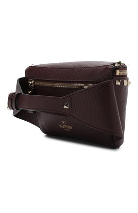 Женская бордовая поясная сумка valentino garavani rockstud Valentino, арт. RW2B0D15/VSL купить в ЦУМ | Фото №3 Поясная сумка Valentino Garavani Rockstud Valentino бордовая | Фото №3