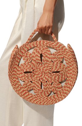 Женская сумка sika large SANS-ARCIDET розового цвета, арт. SIKA BAG LARGE | Фото 2 (Размер: large; Статус проверки: Проверено, Проверена категория; Материал: Растительное волокно)