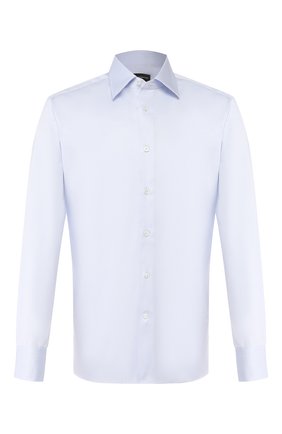 Мужская хлопковая сорочка ERMENEGILDO ZEGNA голубого цвета по цене 29950 руб., арт. 504002/9MS0PA | Фото 1 Мужская хлопковая сорочка ERMENEGILDO ZEGNA голубого цвета, арт. 504002/9MS0PA | Фото 1 (Рукава: Длинные; Материал внешний: Хлопок; Длина (для топов): Стандартные; Статус проверки: Проверено, Проверена категория; Случай: Формальный; Воротник: Кент; Манжеты: На пуговицах; Принт: Однотонные)