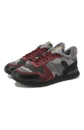 Мужские утепленные кроссовки rockrunner VALENTINO серого цвета по цене 56850 руб., арт. RY2S0723/JGD | Фото 1 Мужские утепленные кроссовки rockrunner VALENTINO серого цвета, арт. RY2S0723/JGD | Фото 1