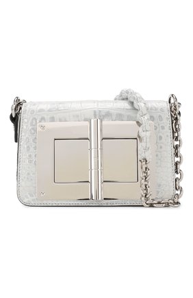 Сумка Natalia small из кожи аллигатора Tom Ford, серебряного цвета, арт. L0825P-A44/AMIS в ЦУМ | Фото №6 Сумка Natalia small из кожи аллигатора Tom Ford серебряного цвета | Фото №6