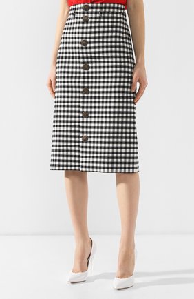 Женская черно-белая юбка-миди Balenciaga, арт. 556554/TDT10 купить в ЦУМ | Фото №3 Юбка-миди Balenciaga черно-белая | Фото №3